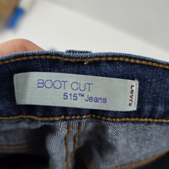 Levi's 515 boot cut jeans blue denim womens 8 M 5039 - Picture 10 of 12